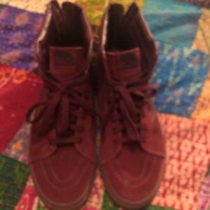 Burgundy High Top Vans
